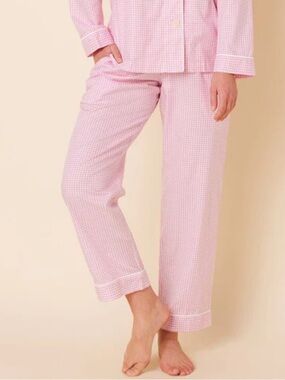 The Cat’s Pajamas Pink Gingham Drawstring Lounge Pants X-Large